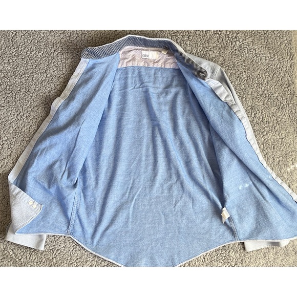 Nordstrom Rack Men’s 15.5 Blue & White Button Down Dress Shirt. - Picture 4 of 8